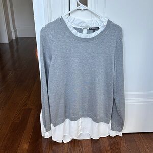 Adrianna Papell Shirttail Twofer Sweater